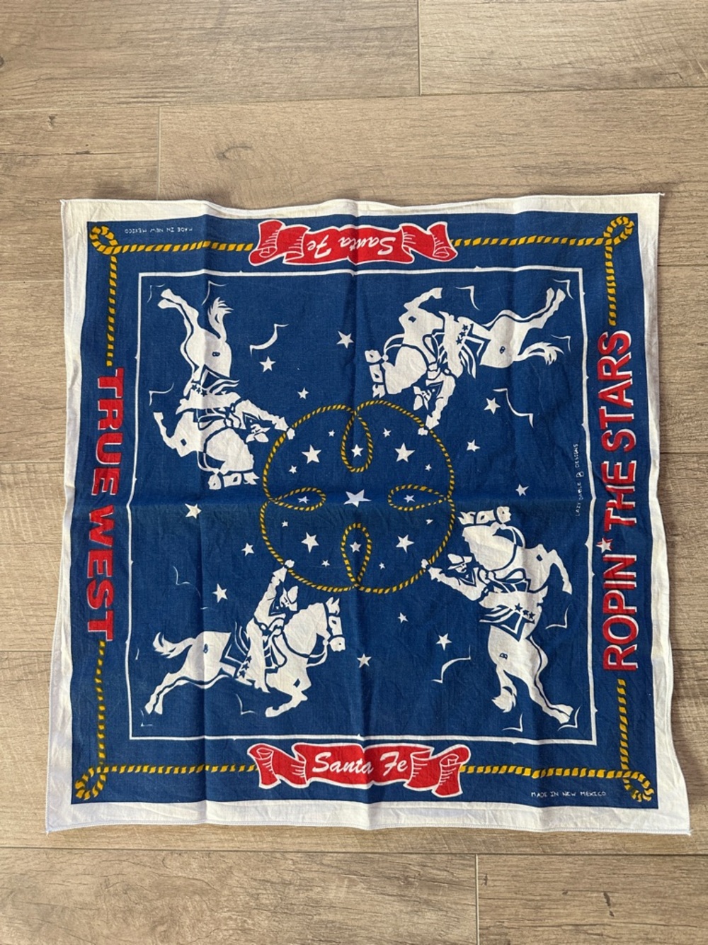 Cowboy Ropin The Stars Santa Fe, New Mexico Wild Rag Bandana Scarf